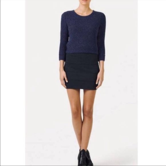 Aritzia Talula Gina Mini Skirt  Dark Gray - Picture 2 of 14